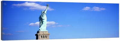 Low angle view of a statueStatue of Liberty, Liberty State Park, Liberty Island, New York City, New York State, USA Canvas Art Print - Famous Monuments & Sculptures