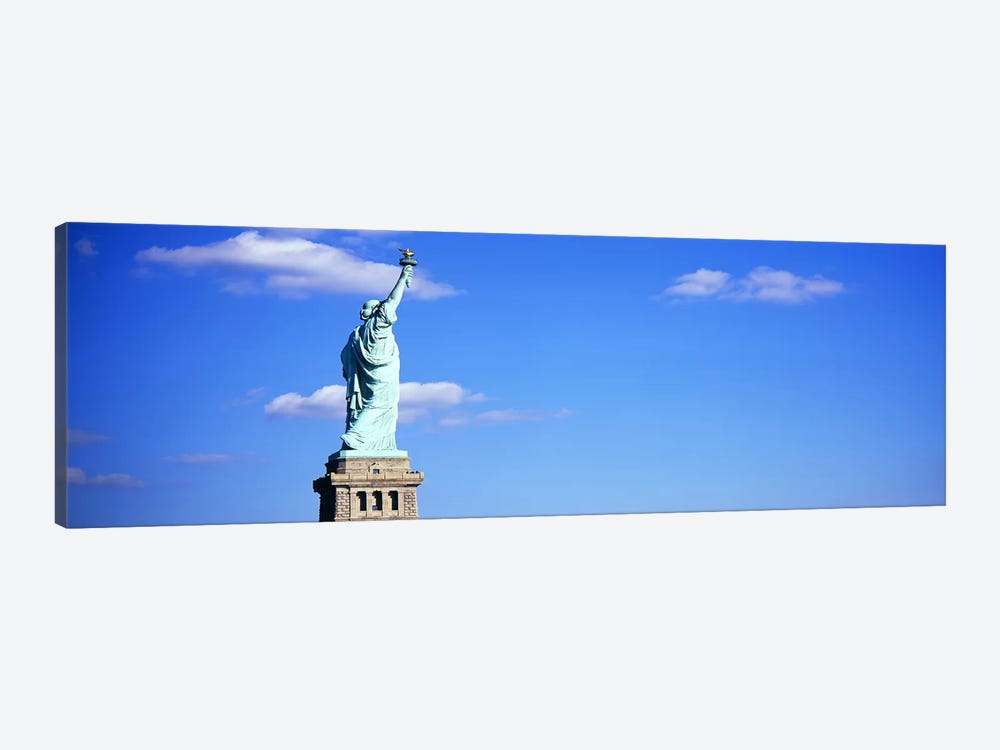 Low angle view of a statueStatue of Liberty, Liberty State Park, Liberty Island, New York City, New York State, USA by Panoramic Images 1-piece Canvas Art Print