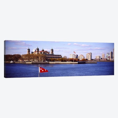 Ellis Island, Upper New York Bay Canvas Print #PIM6066} by Panoramic Images Art Print