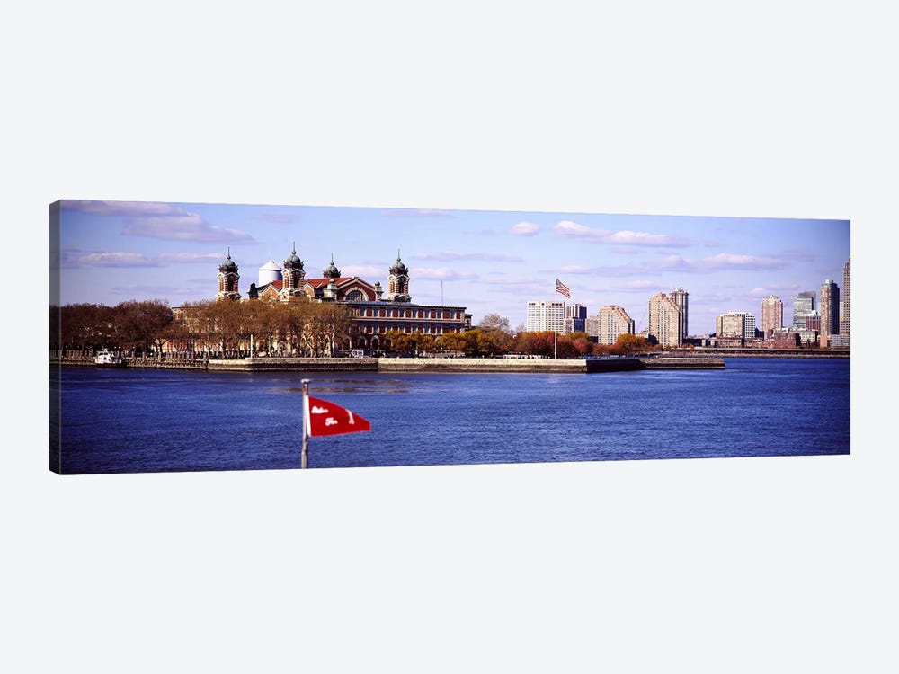 Ellis Island, Upper New York Bay by Panoramic Images 1-piece Canvas Wall Art