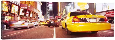 Traffic on the roadTimes Square, Manhattan, New York City, New York State, USA Canvas Art Print - Automobile Art
