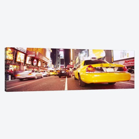 Traffic on the roadTimes Square, Manhattan, New York City, New York State, USA Canvas Print #PIM6067} by Panoramic Images Canvas Print