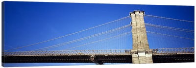 Low angle view of a bridgeBrooklyn Bridge, Manhattan, New York City, New York State, USA Canvas Art Print