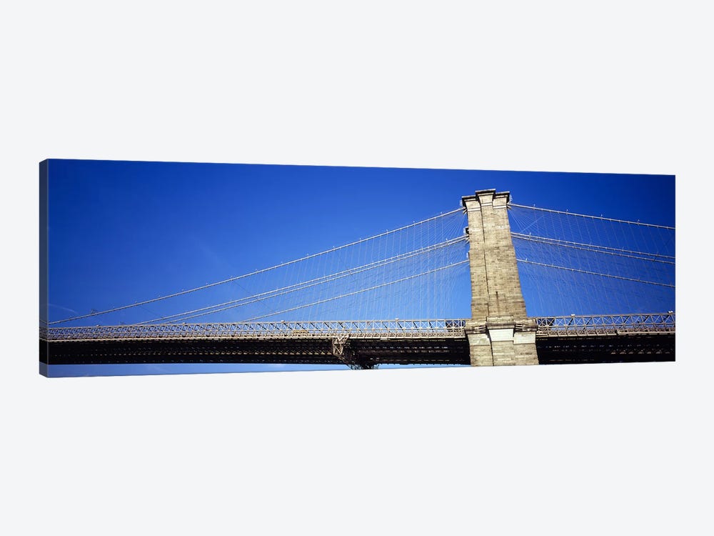 Low angle view of a bridgeBrooklyn Bridge, Manhattan, New York City, New York State, USA by Panoramic Images 1-piece Canvas Artwork