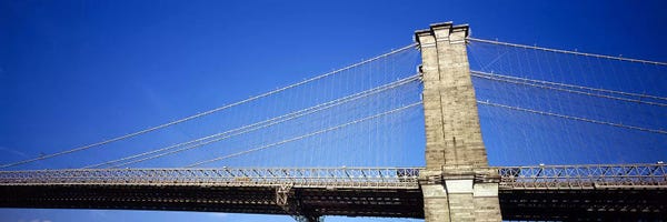 Brooklyn Bridge: Low angle view of a bridgeBrooklyn Bridge, Manhattan, New York City, New York State, USA by Panoramic Images