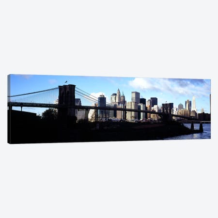 Skyscrapers at the waterfront, Brooklyn Bridge, East River, Manhattan, New York City, New York State, USA Canvas Print #PIM6081} by Panoramic Images Canvas Art