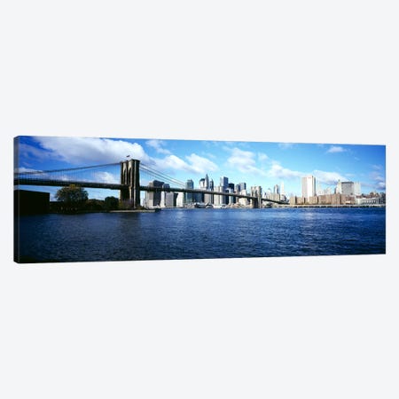 Bridge across a river, Brooklyn Bridge, East River, Manhattan, New York City, New York State, USA Canvas Print #PIM6082} by Panoramic Images Canvas Art