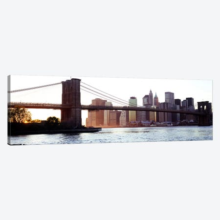 Bridge across a river, Brooklyn Bridge, East River, Manhattan, New York City, New York State, USA #2 Canvas Print #PIM6083} by Panoramic Images Canvas Wall Art