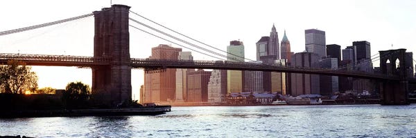 Brooklyn: Bridge across a river II, Brooklyn Bridge, East River, Manhattan, New York City, New York State, USA by Panoramic Images