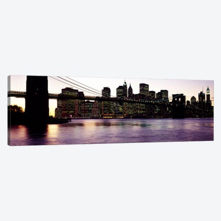 Bridge across a river, Brooklyn Bridge, East River, Manhattan, New York City, New York State, USA #3 Canvas Print #PIM6084} by Panoramic Images Canvas Print
