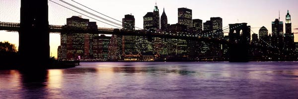 Brooklyn Bridge: Bridge across a river III, Brooklyn Bridge, East River, Manhattan, New York City, New York State, USA by Panoramic Images