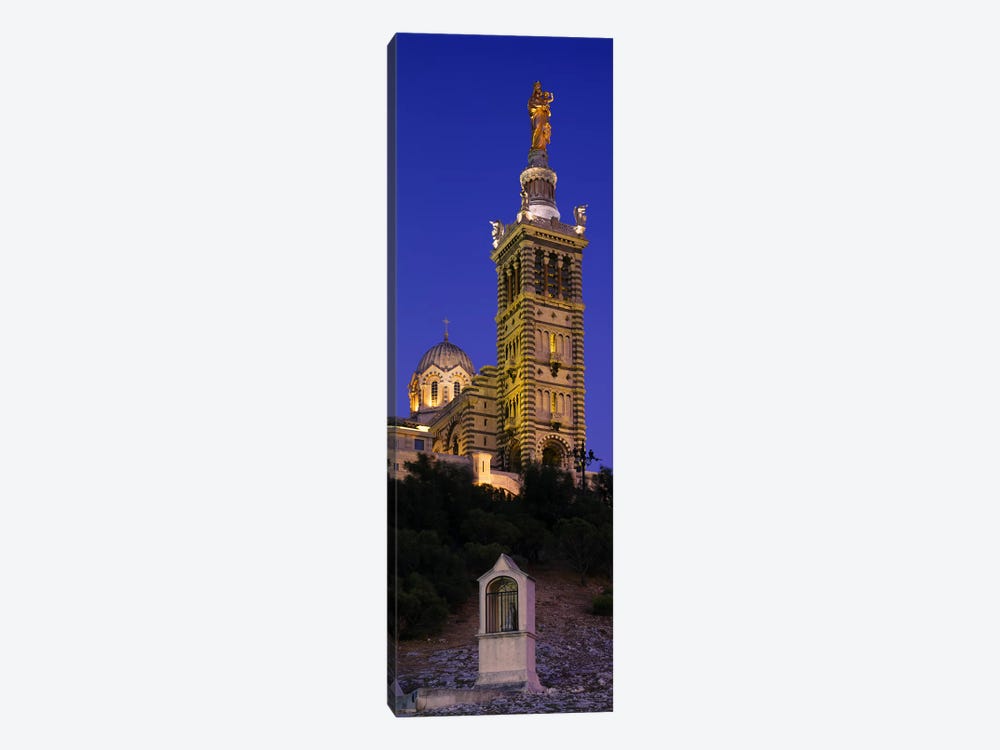 Low angle view of a tower of a church, Notre Dame De La Garde, Marseille, France by Panoramic Images 1-piece Art Print