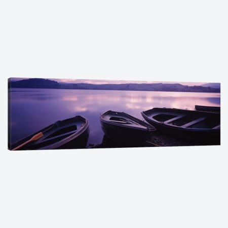 Beached Row Boats, Loch Awe, Argyll and Bute, Highlands, Scotland, United Kingdom Canvas Print #PIM608} by Panoramic Images Canvas Artwork