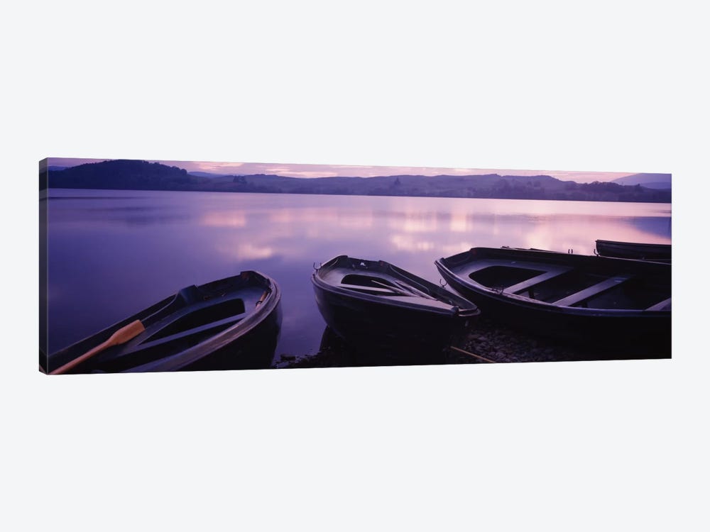 Beached Row Boats, Loch Awe, Argyll and Bute, Highlands, Scotland, United Kingdom by Panoramic Images 1-piece Canvas Art