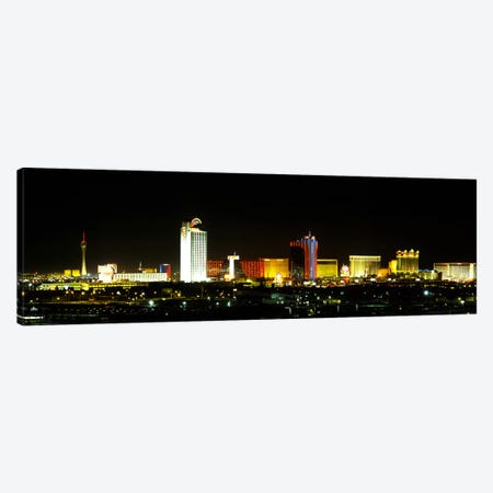 Buildings lit up at night in a city, Las Vegas, Nevada, USA Canvas Print #PIM6090} by Panoramic Images Canvas Art Print