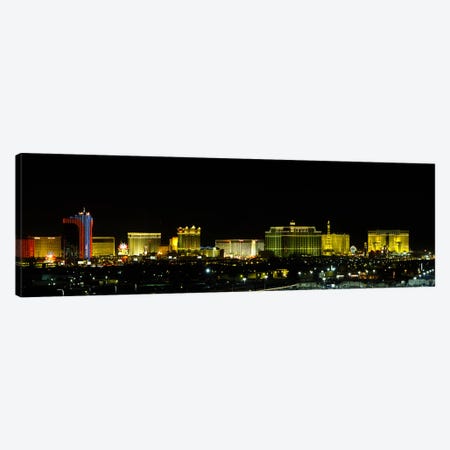 Buildings lit up at night in a city, Las Vegas, Nevada, USA #2 Canvas Print #PIM6091} by Panoramic Images Canvas Print