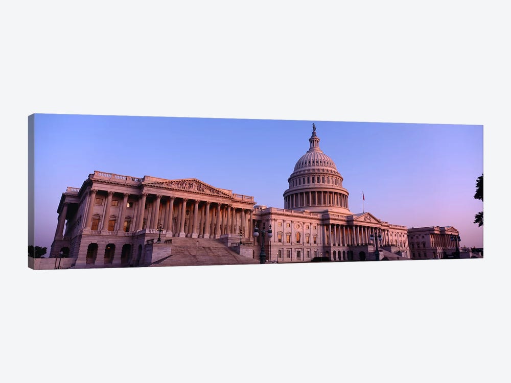 Low angle view of a government building, Capitol Building, Washington DC, USA by Panoramic Images 1-piece Canvas Art Print