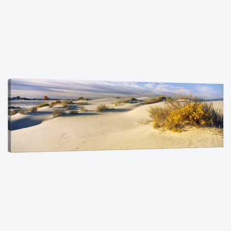 Cloudy Desert Landscape, White Sands National Monument, Tularosa Basin, New Mexico, USA Canvas Print #PIM6097} by Panoramic Images Canvas Art