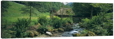 Watermill, Black Forest, Glottertal, Baden-Wurttemberg, Germany Canvas Art Print - Panoramic Photography