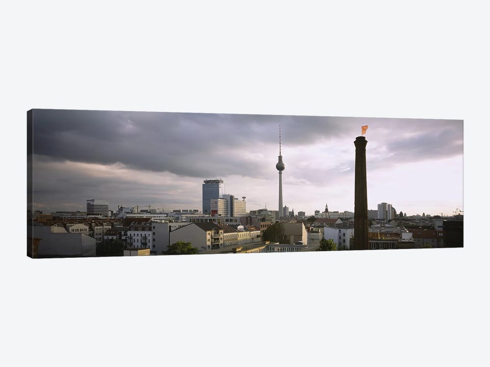 High-Angle View Featuring Berliner Fernsehturm, Mitte, Berlin, Germany by Panoramic Images 1-piece Canvas Wall Art