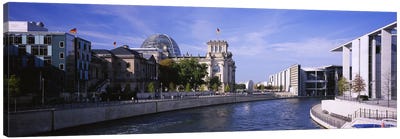 Riverside Architecture, Government District, Berlin, Germany Canvas Art Print - Germany Art