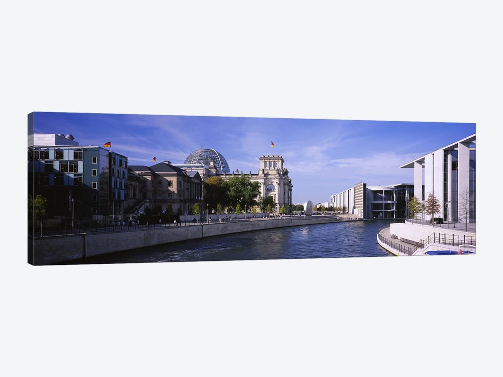 Riverside Architecture, Government District, Berlin, Germany by Panoramic Images 1-piece Canvas Artwork