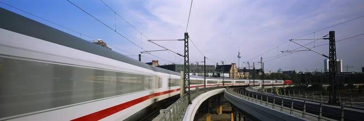 Blurred Motion View Of A High Speed Train, Berlin, Germany