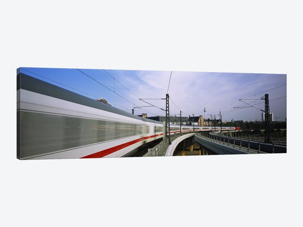 Blurred Motion View Of A High Speed Train, Berlin, Germany by Panoramic Images 1-piece Canvas Art Print