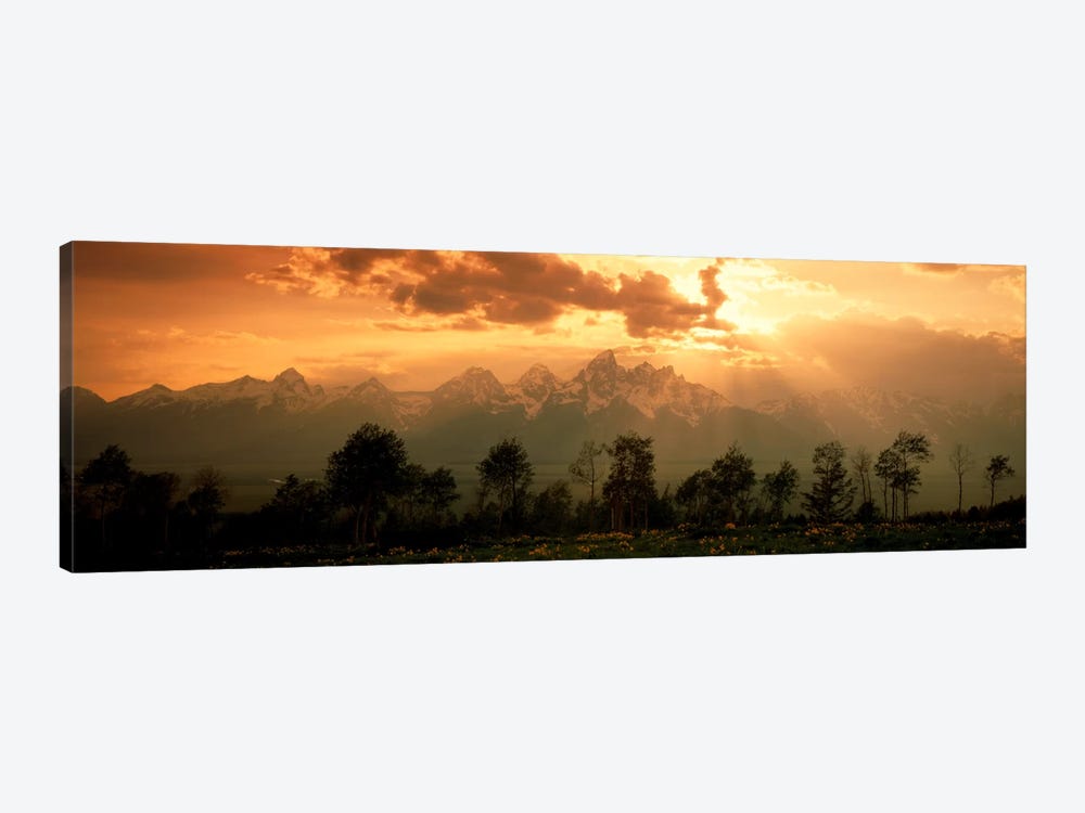 Dawn Teton Range Grand Teton National Park WY USA by Panoramic Images 1-piece Canvas Print