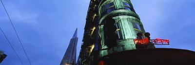 Low angle view of a building, Sentinel Building, Transamerica Pyramid, San Francisco, California, USA by Panoramic Images canvas print