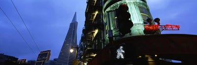 Low angle view of a building, Sentinel Building, Transamerica Pyramid, San Francisco, California, USA #2 by Panoramic Images canvas print
