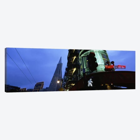 Low angle view of a building, Sentinel Building, Transamerica Pyramid, San Francisco, California, USA #2 Canvas Print #PIM6151} by Panoramic Images Canvas Wall Art