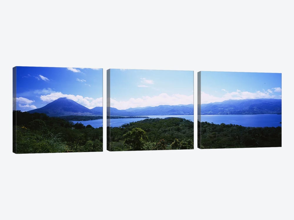 Tropical Landscape Featuring Arenal Volcano, Alajuela Province, Costa Rica by Panoramic Images 3-piece Canvas Artwork