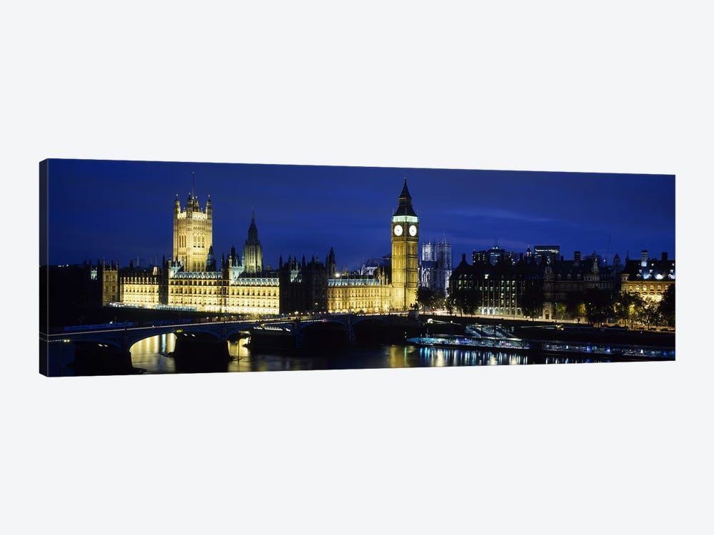 Evening Illumination, Palace Of Westminster, London, England by Panoramic Images 1-piece Canvas Art