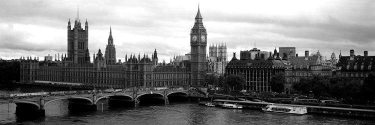 Bridge across a river, Westminster Bridge, Big Ben, Houses of Parliament, City Of Westminster, London, England