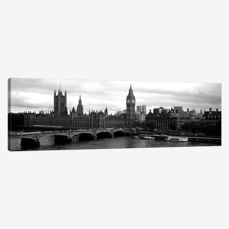 Bridge across a river, Westminster Bridge, Big Ben, Houses of Parliament, City Of Westminster, London, England Canvas Print #PIM6162} by Panoramic Images Canvas Art Print