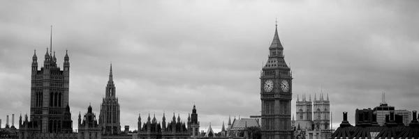 London: Gothic Architecture In B&W, City Of Westminster, London, England by Panoramic Images