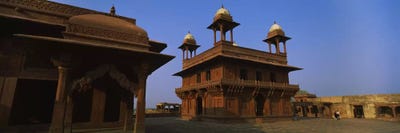 Low angle view of a building, Fatehpur Sikri, Fatehpur, Agra, Uttar Pradesh, India by Panoramic Images framed canvas print