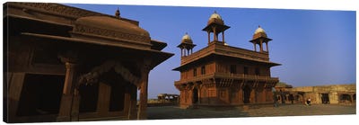Low angle view of a building, Fatehpur Sikri, Fatehpur, Agra, Uttar Pradesh, India Canvas Art Print