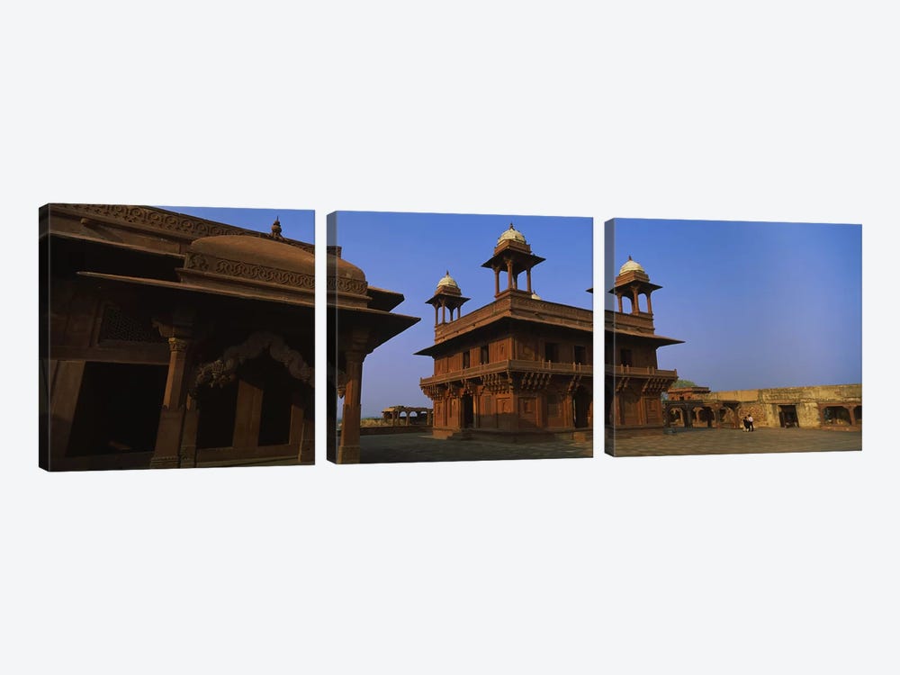 Low angle view of a building, Fatehpur Sikri, Fatehpur, Agra, Uttar Pradesh, India by Panoramic Images 3-piece Canvas Artwork