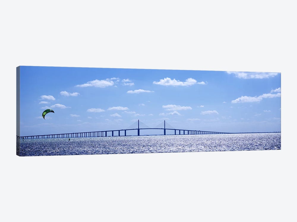 Bridge across a baySunshine Skyway Bridge, Tampa Bay, Florida, USA by Panoramic Images 1-piece Art Print