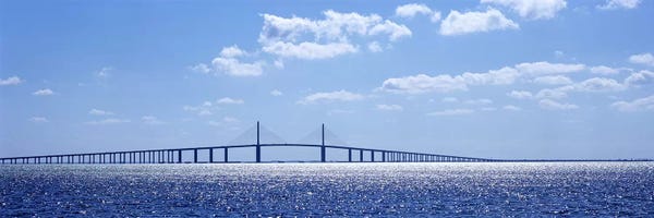 Bridges: Bridge across a bay, Sunshine Skyway Bridge, Tampa Bay, Florida, USA by Panoramic Images