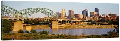 Bridge over a riverKansas city, Missouri, USA Canvas Art Print - Missouri Art