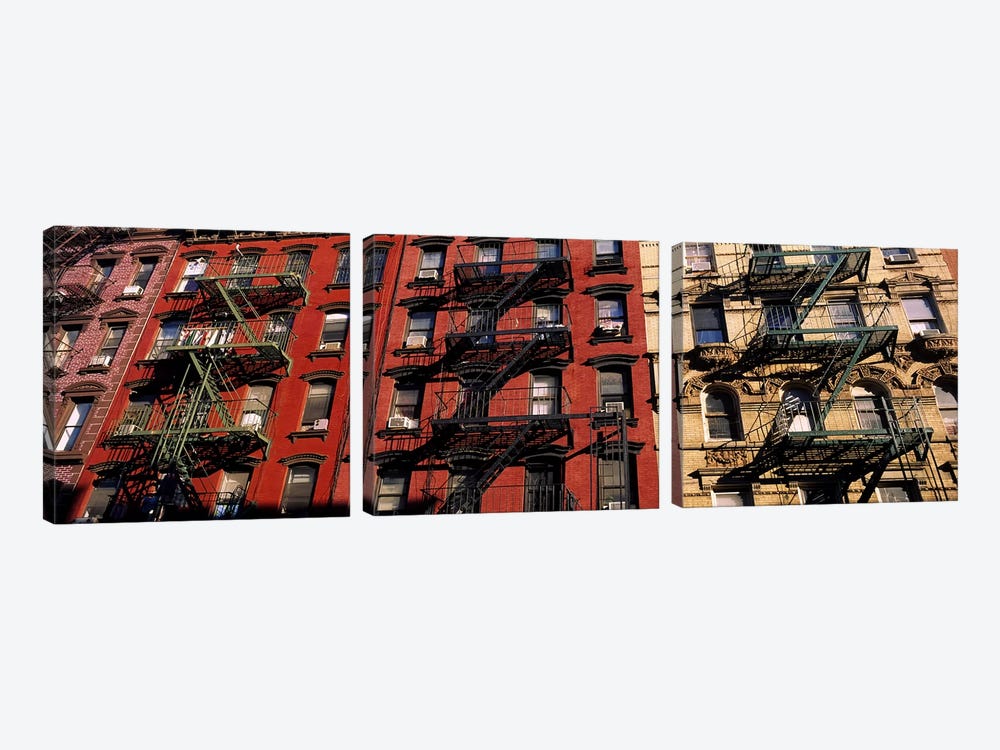 Fire Escapes, Little Italy, Lower Manhattan, New York City, New York, USA by Panoramic Images 3-piece Art Print