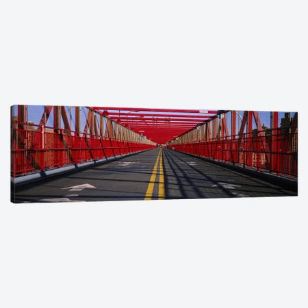 Arrow signs on a bridge, Williamsburg Bridge, New York City, New York State, USA Canvas Print #PIM6202} by Panoramic Images Canvas Art