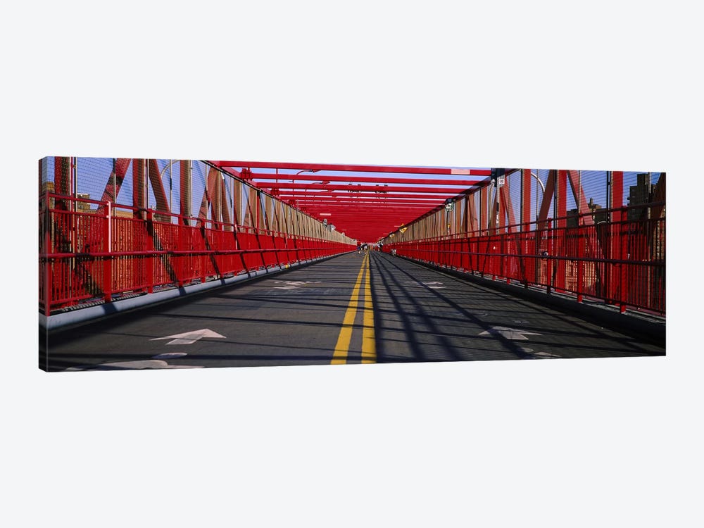 Arrow signs on a bridge, Williamsburg Bridge, New York City, New York State, USA by Panoramic Images 1-piece Canvas Print
