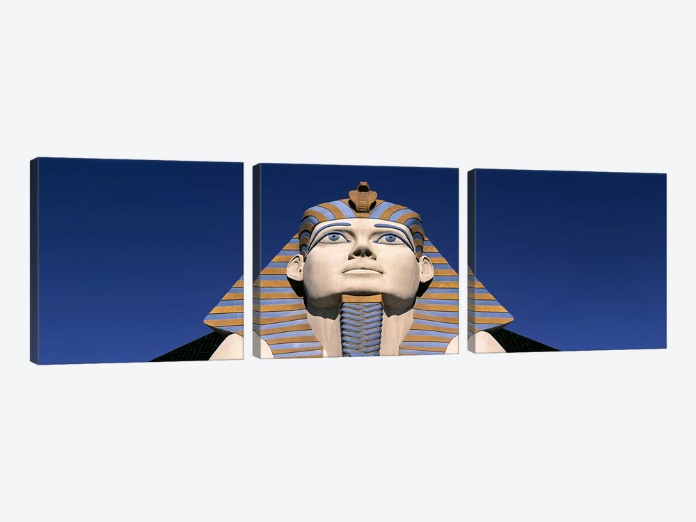 Low angle view of a sphinx, Luxor Hotel Sphinx, Las Vegas, Nevada, USA by Panoramic Images 3-piece Canvas Wall Art