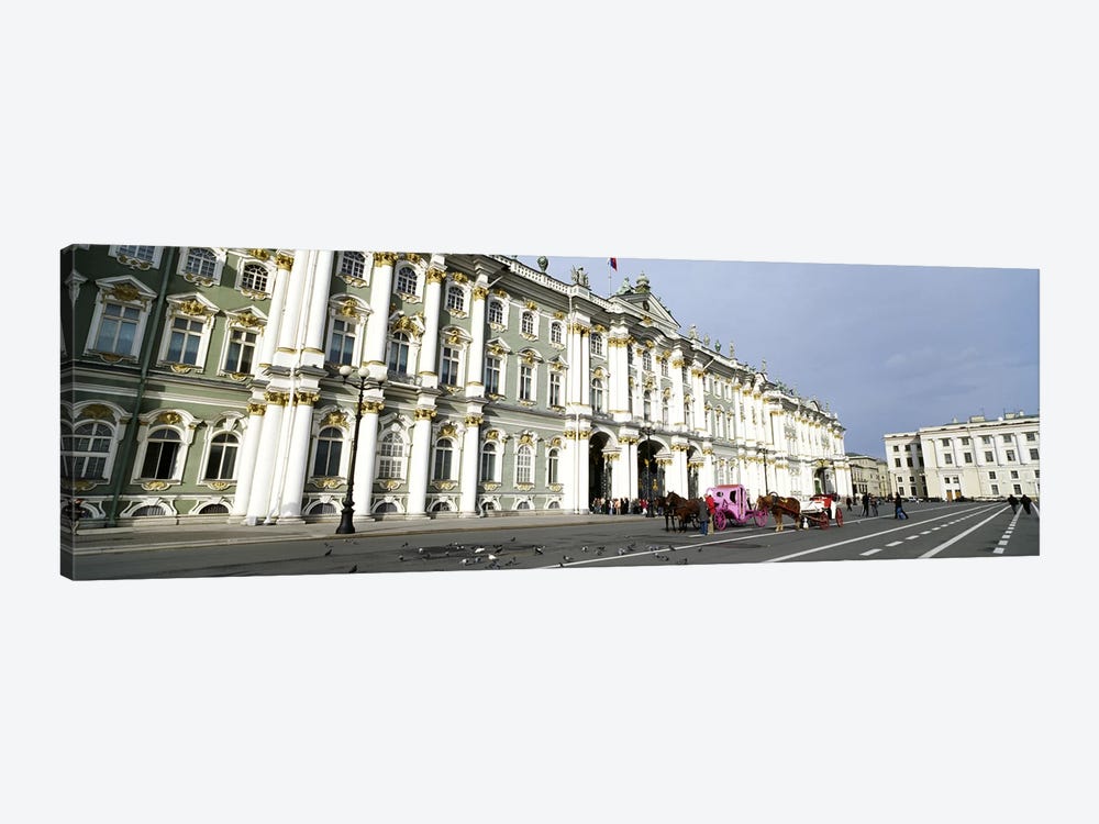 Museum along a road, State Hermitage Museum, Winter Palace, Palace Square, St. Petersburg, Russia by Panoramic Images 1-piece Art Print