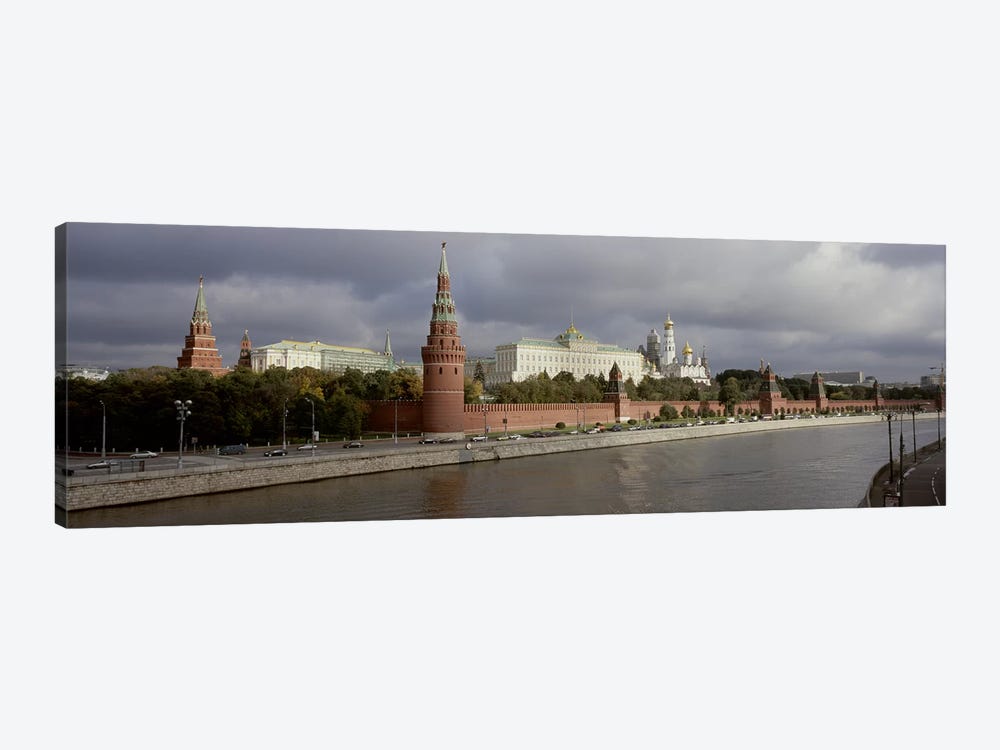 Buildings along a river, Grand Kremlin Palace, Moskva River, Moscow, Russia by Panoramic Images 1-piece Art Print