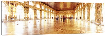 Group of people inside a ballroom, Catherine Palace, Pushkin, St. Petersburg, Russia Canvas Art Print - Russia Art